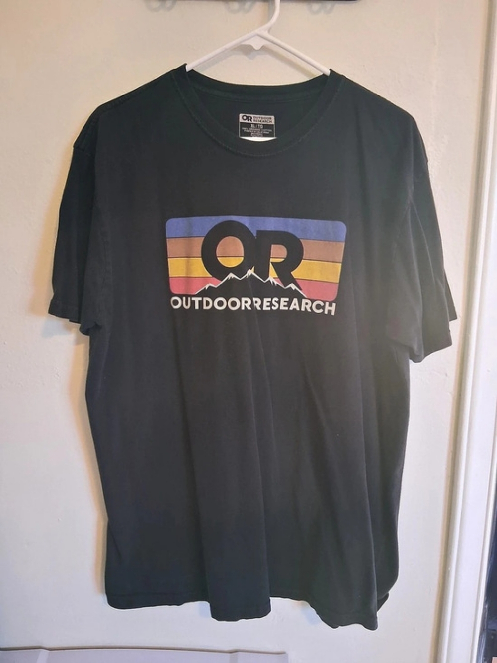Outdoor Research Sunset Logo T-Shirt Graphic Tee Black XL